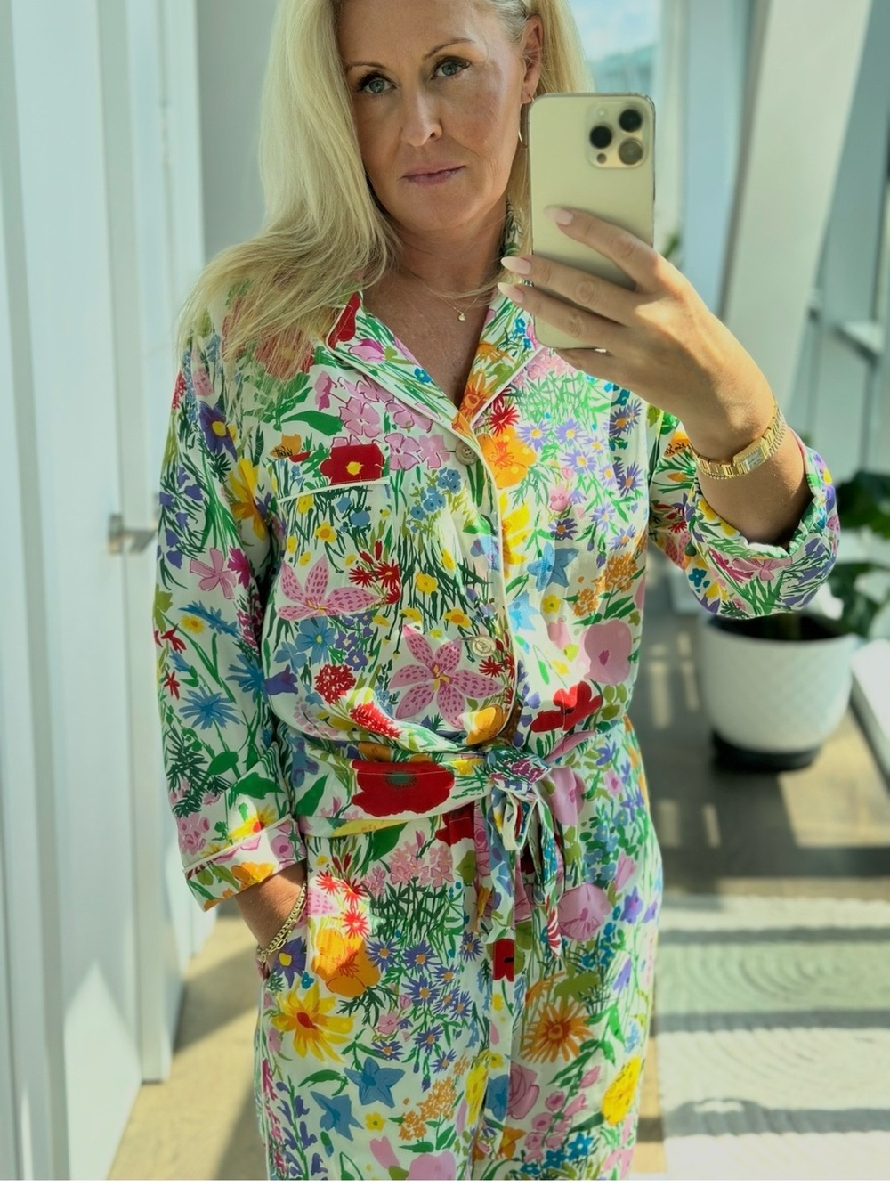 Gucci Silk floral Loungewear set.